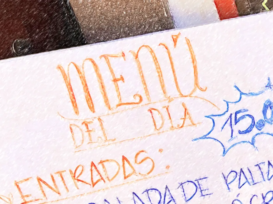 Menu sign