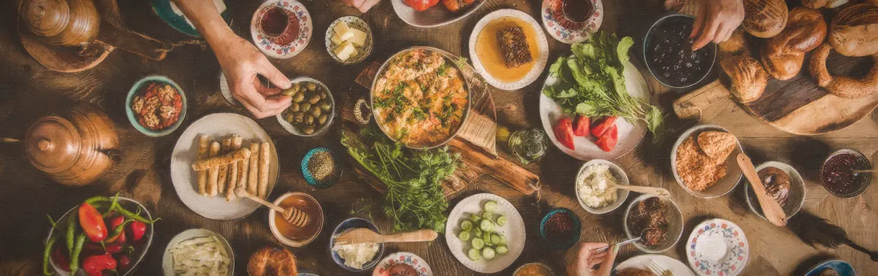 Table with food