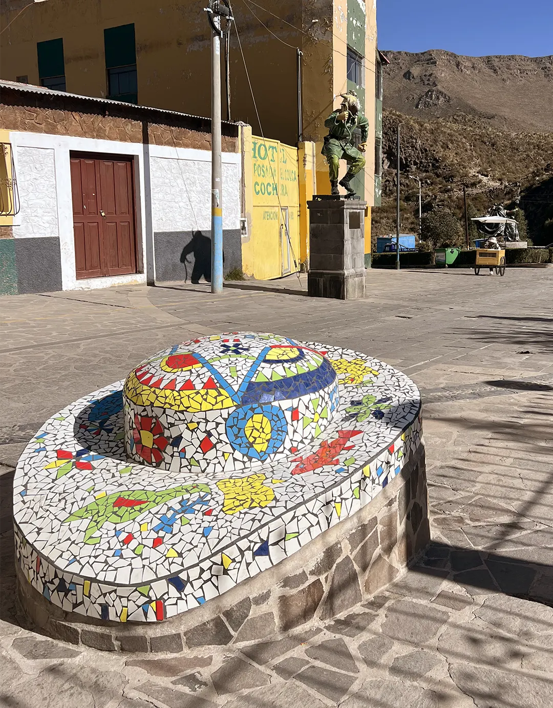 Statue in Plaza De Armas de Chivay
