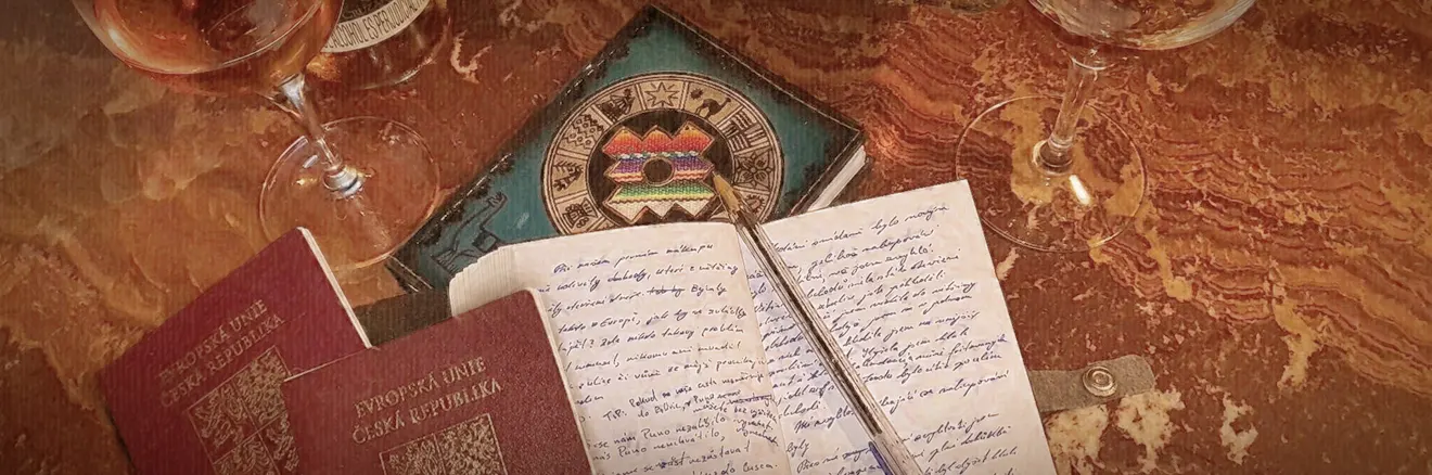 Notebook and pen on the table