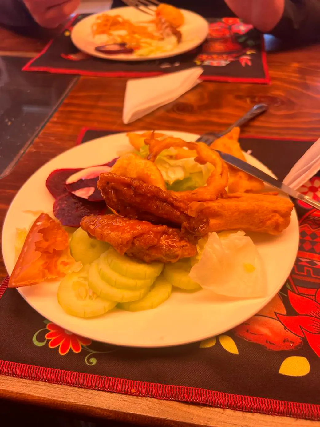 Plate with food