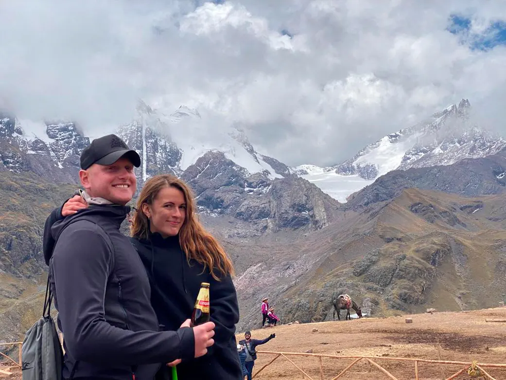 Vanessa and Matheo in Rainbow Mountains
