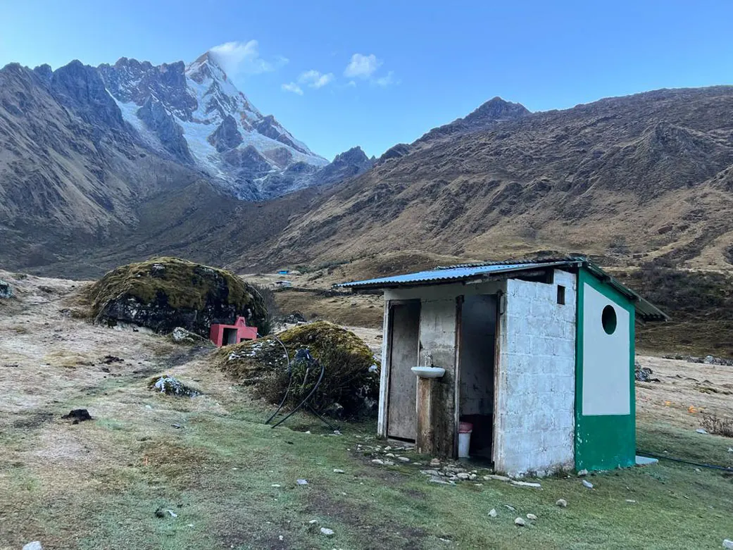Cold toilet outside the farm